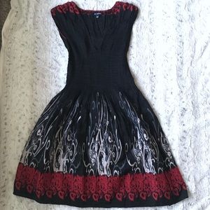 Max Edition Black/Red Chambray Dress- Size L